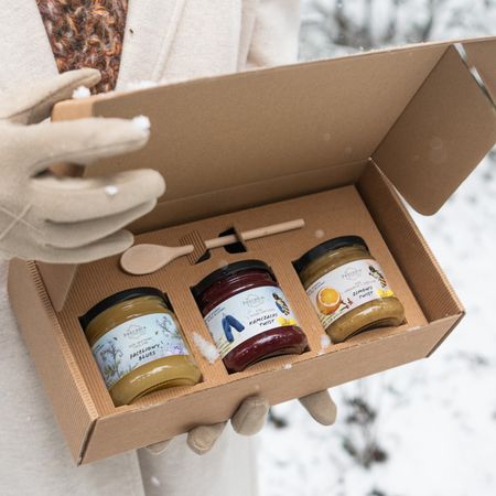Zestaw 3 miodów z dodatkami na Boże Narodzenie