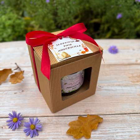 Średni miód z dodatkami w kartoniku na Dzień Nauczyciela 