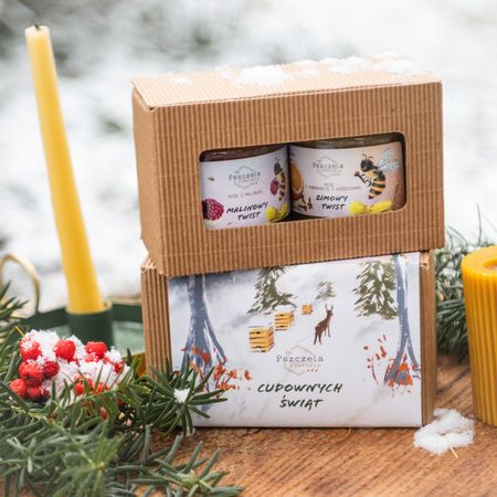 Zestaw 2 miodów z dodatkami na Boże Narodzenie